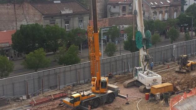 Hotel Hilton Beograd - gradilište u junu