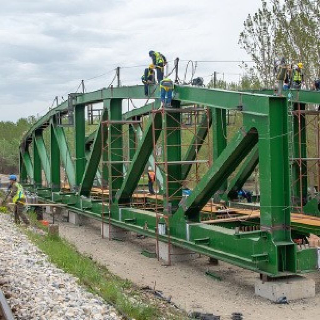 Novi železnički most između Orlovata i Tomaševca