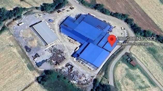 Proizvodni pogon za preradu voća Podgornia Voće Lopatanj Osečina