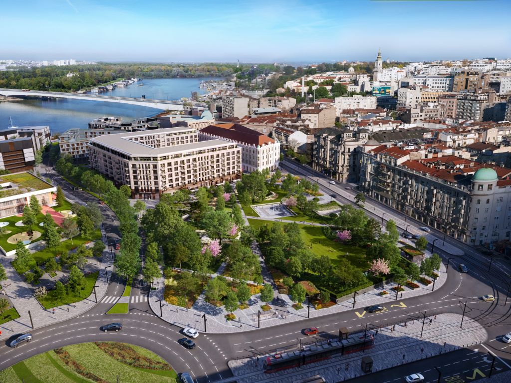 Svetonikolski park i podzemna garaža Bristol Beograd